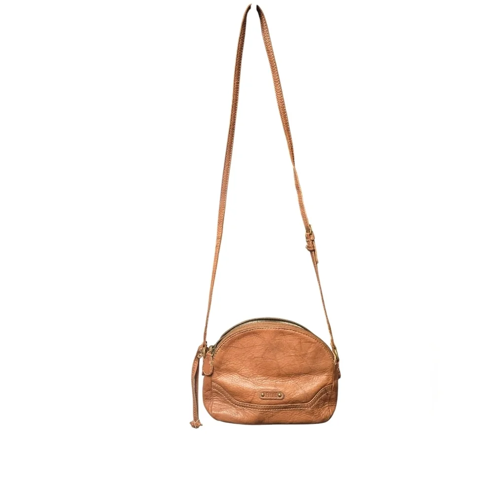 FRYE Leather Crossbody Distressed Brown Bag - Picture 7 of 12